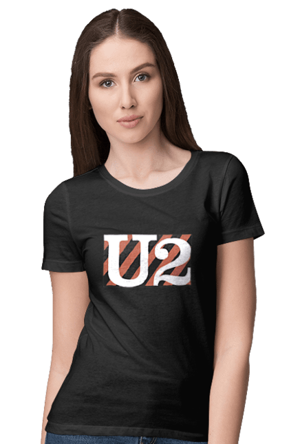 Women's t-shirt with prints Group U2. Alternative rock, dance rock, group, music, post-punk, rock, soft rock, tour. 2070702