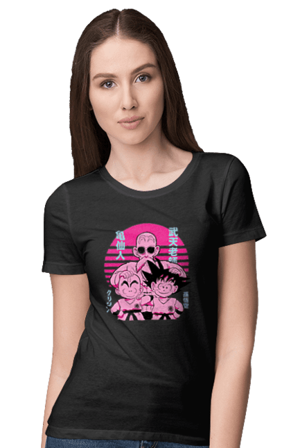 Women's t-shirt with prints Dragon Ball Maestro Roshi. Anime, dragon ball, manga, master roshi, muten roshi. 2070702