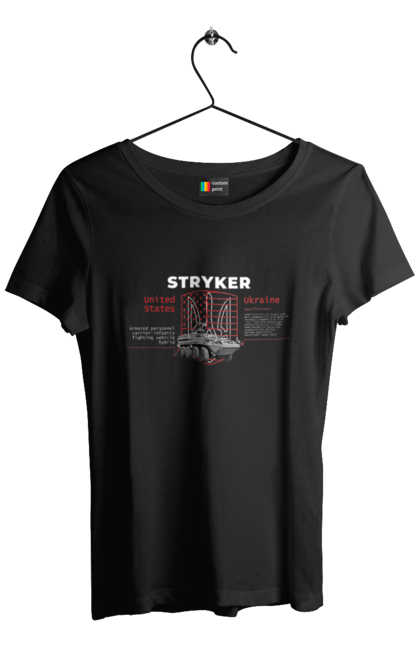 Футболка жіноча з принтом "Stryker". F16, nasams, stryker, zuzana, гаубиця, два герби, залужний, сюзанна. 2070702