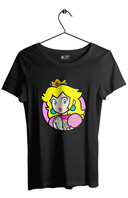 Women's t-shirt with prints Mario Bros. Princess Peach. Character, game, mario, mario bros, nintendo, princess peach, super mario bros. 2070702