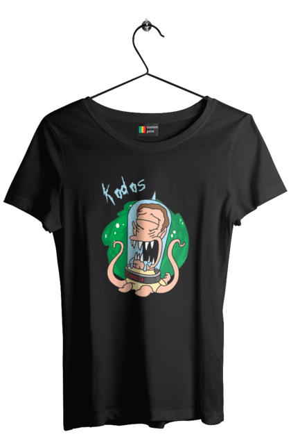 Women's t-shirt with prints Rick and Morty. Adventures, black humor, cartoon, rick, rick and morty, sci-fi, tragicomedy. 2070702