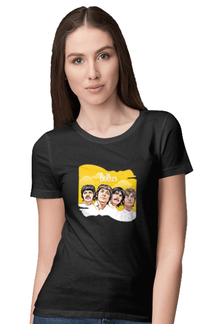 Women's t-shirt with prints The Beatles. Beatles, george harrison, john lennon, liverpool four, music, paul mccartney, ringo starr. 2070702