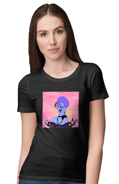 Фиолетовая Девушка Фото В Зеркале