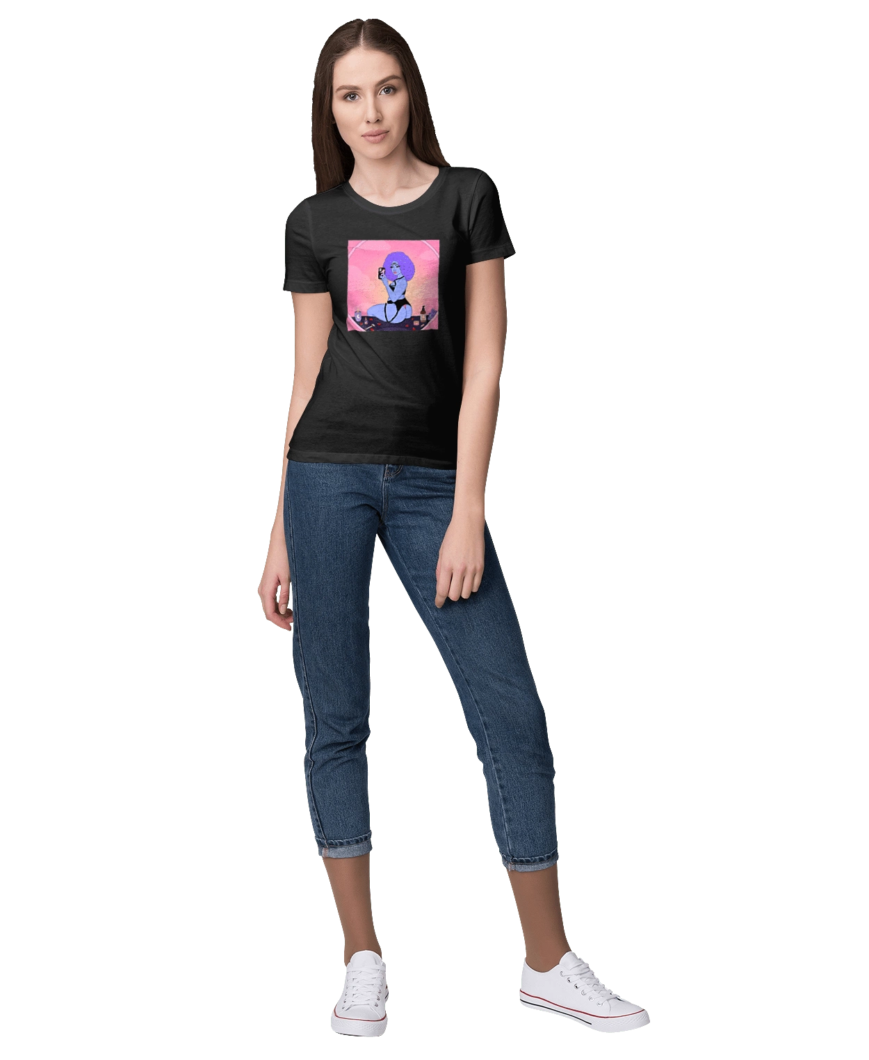 Фиолетовая Девушка Фото В Зеркале