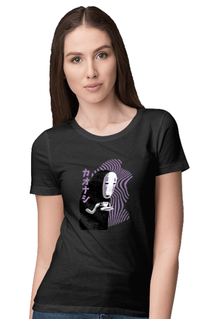 Women's t-shirt with prints Spirited Away Kaonashi. Faceless, kaonashi, spirited away. 2070702