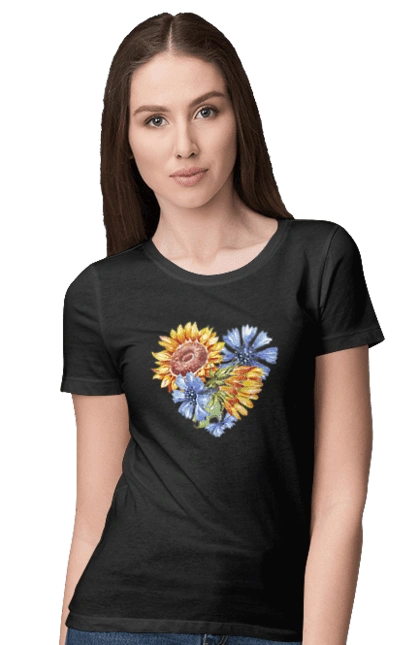 Сердце подсолнухов и фиалок