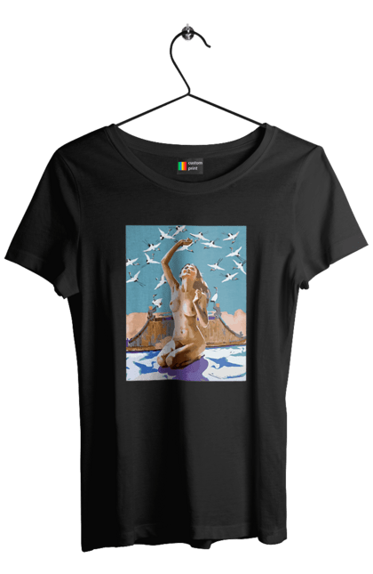 Футболка жіноча з принтом "Краса тіла". Вигини жіночого тіла, грація тіла, груди, жіноче тіло, жіночі груди, краса тіла. 2070702