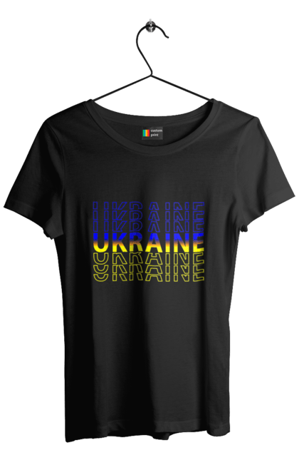 Women's t-shirt with prints Ukraine. Emblem, flag, independence, ukraine. 2070702