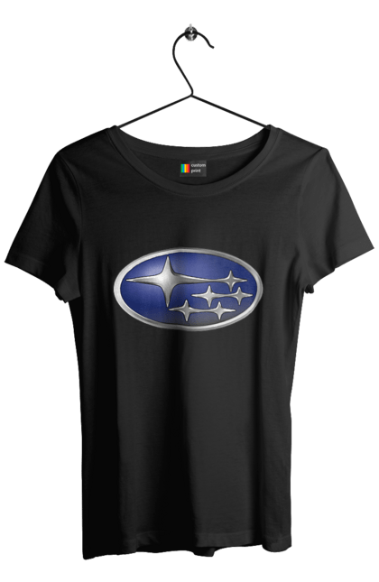 Футболка жіноча з принтом "Subaru". Авто, логотип, субару. 2070702