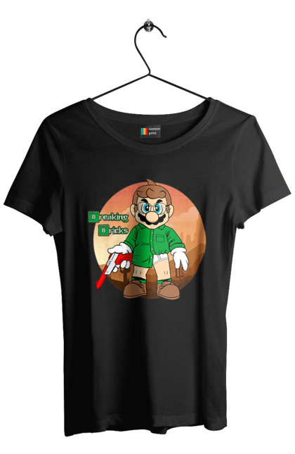 Women's t-shirt with prints Breaking Bad Mario. Breaking bad, character, game, mario, mario bros, nintendo, super mario bros. 2070702