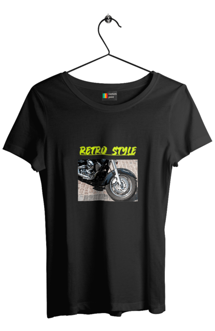 Футболка жіноча з принтом "Мото2". Байк, дорога, мотоцикл, ретро, стиль, швидкість. 2070702