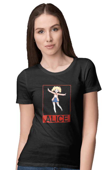 Women's t-shirt with prints Kiniro Mosaic Alice Cartelet. Alice, alice cartelet, anime, gold mosaic, kiniro mosaic, kinmoza, manga. 2070702