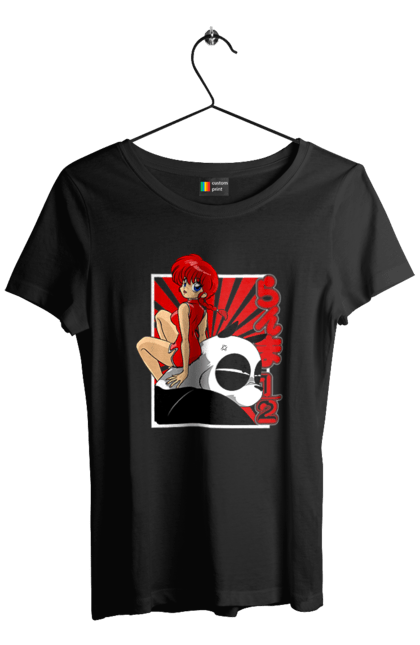 Women's t-shirt with prints Ranma 1/2. Action movie, anime, comedy, manga, mystic, ranma, romance, shampoo. 2070702