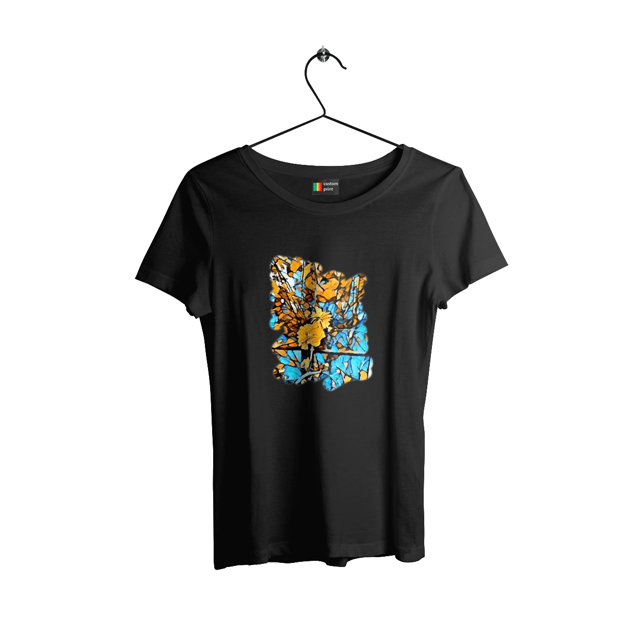 Жовті квіти на синьому фоні