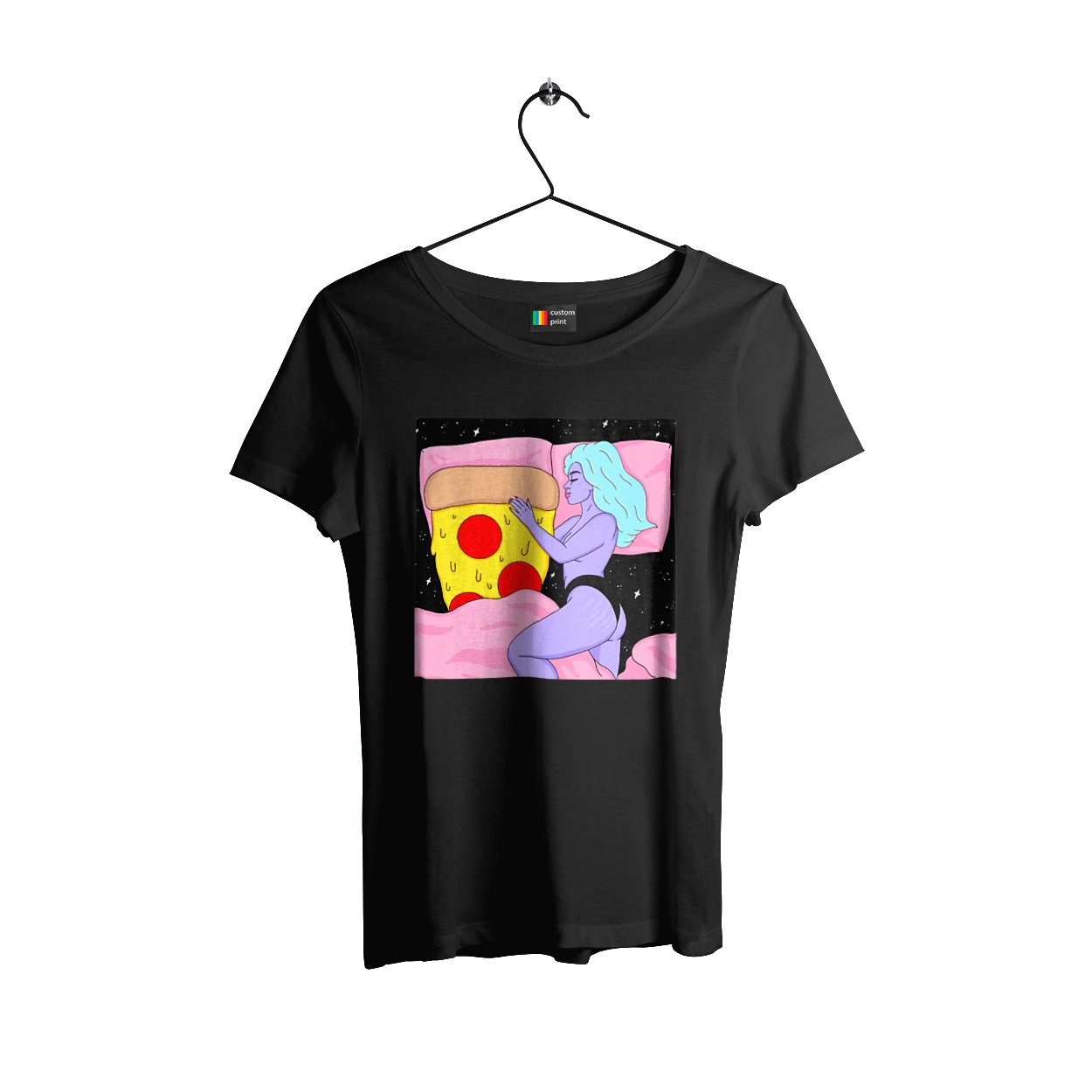 Фіолетова Дівчина І Піца