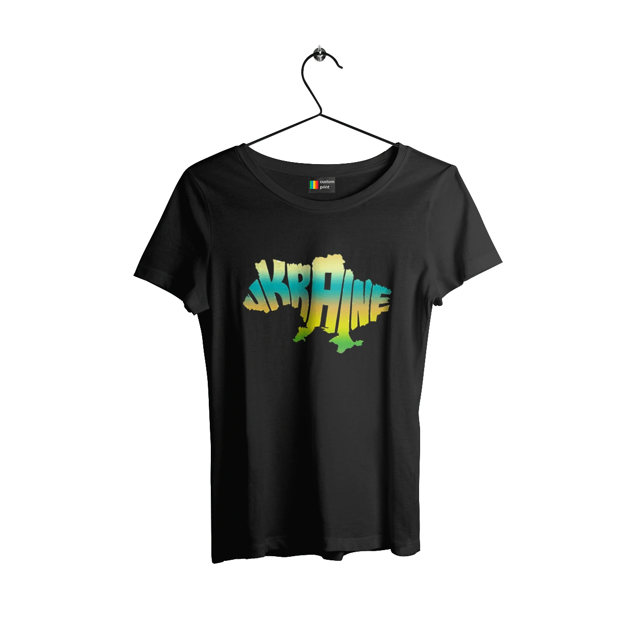 Ukraine silhouette colored