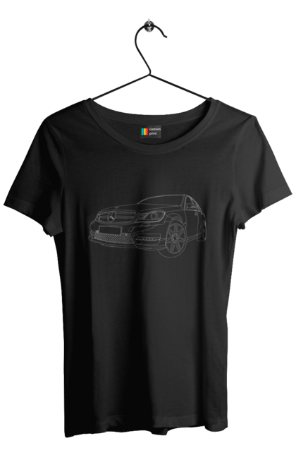 Women`s t-shirt with prints car Mercedes. Auto, mercedes. 2070702