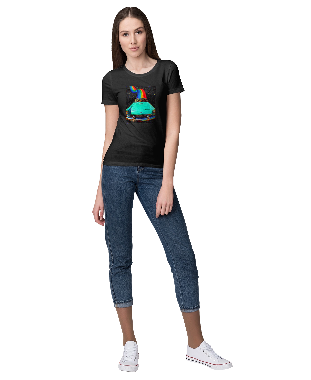 Picture, a car in space