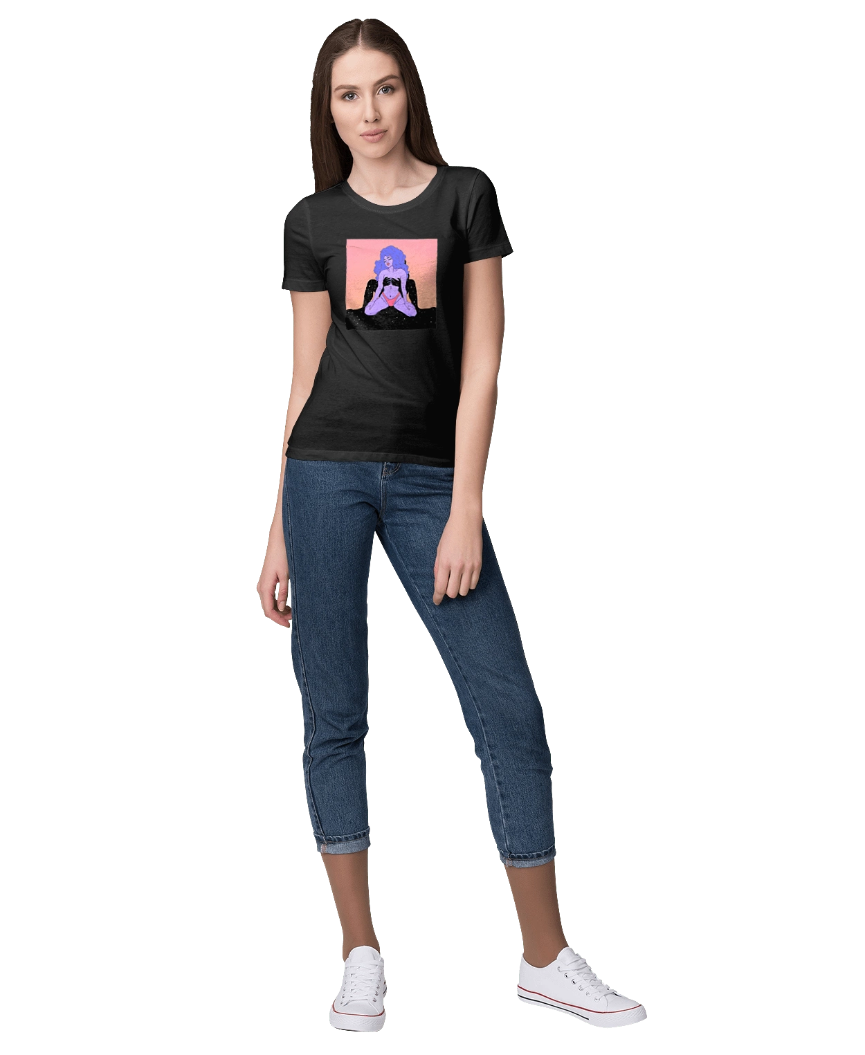 Фіолетова Дівчина В Трусиках