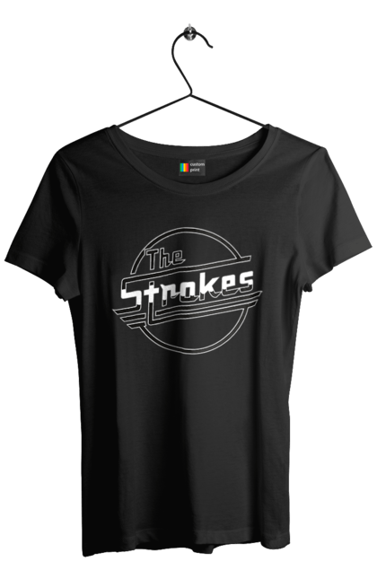 Футболка женская с принтом The Strokes. Strokes, альтернативный рок, гаражный рок, группа, инди, инди-рок, музыка, постпанк-ривайвл, рок. 2070702