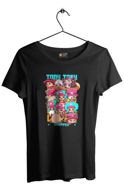 Women's t-shirt with prints One Piece Tony Tony Chopper. Adventures, anime, fantasy, light novel, manga, one piece, tony tony chopper, tv series. 2070702