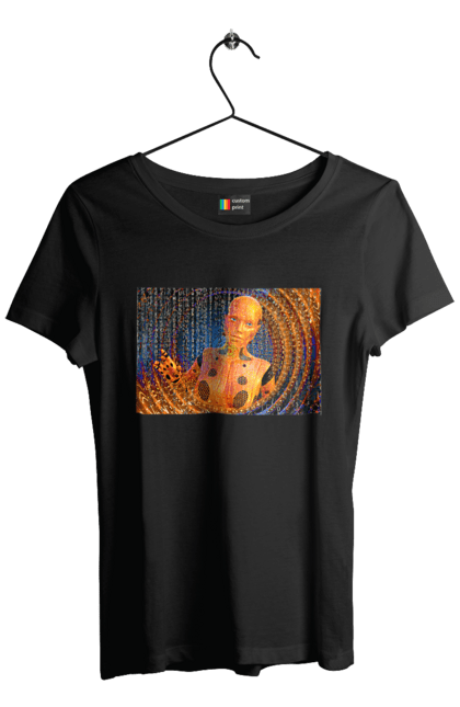 Футболка жіноча з принтом "Штучний інтелект". Айті, айтішник, гик, жінка, знання, інженер, інтелект, кібер, кібернетика, кіборг, код, комп, комп`ютерник, кристал, машинне навчання, мікросхема, мозок, портрет, програміст, професіонал, професія, розробник, розум, хакер, чіп, штучний інтелект, штучний розум. 2070702