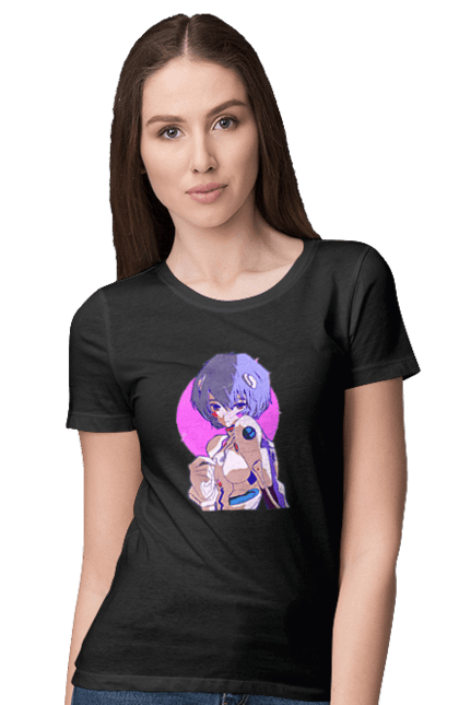 Women's t-shirt with prints Evangelion Rei. Anime, evangelion, eve, kaoru, manga, rei ayanami, shinji. 2070702