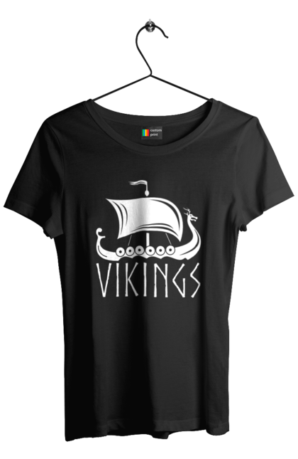 Women's t-shirt with prints Drakar Viking ship. Drakar, scandinavia, viking ship, vikings. CustomPrint.market