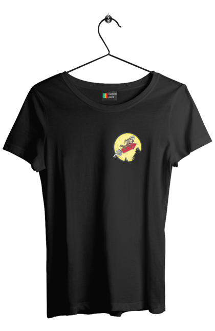 Футболка жіноча з принтом "Хитрий кайот". Антигерой, вайлі кайот, веселі мелодії, віллі, злодій, кайот, не відчуває болю, персонаж мультфільму, північноамериканський кайот, уайлі, швидкий та сміливий. 2070702