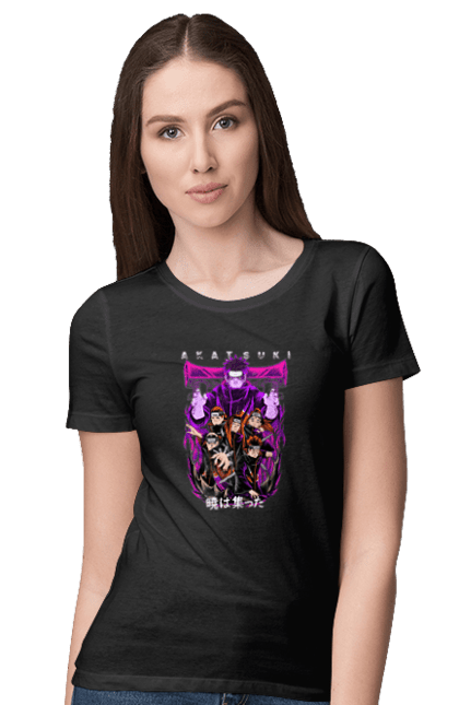 Women's t-shirt with prints Naruto Akatsuki. Akatsuki, anime, character, manga, naruto, ninja, pain, tv series, yahiko. 2070702