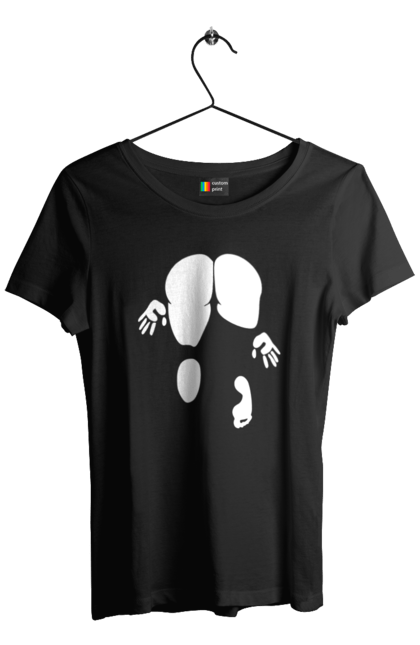 Футболка жіноча з принтом "Дівчина вид по заду". Вид з зади, вульгарна, гумор, дівчина, дівчина раком, прикольна. 2070702