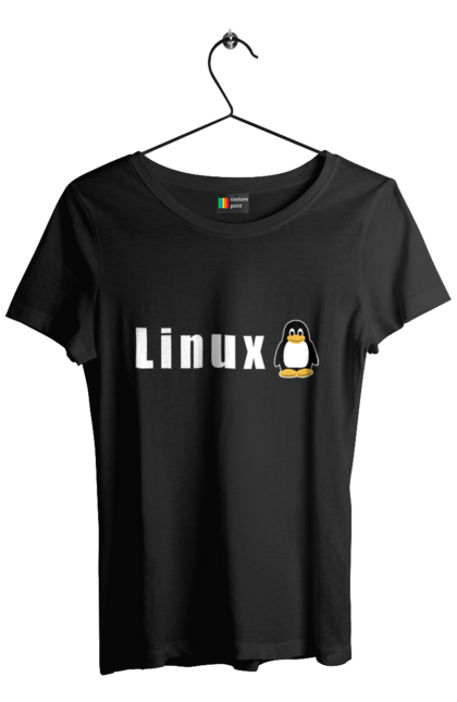 Футболка жіноча з принтом "Linux". Linux, адміністратор, айті, айтішник, безкоштовна, безкоштовно, білий, вільна, доступність, комерційна, незалежність, операційна система, ос, пінгвін, програміст, програмне забезпечення, свобода, сервер, сисадмін, система, системний адміністратор, софт, текст. 2070702