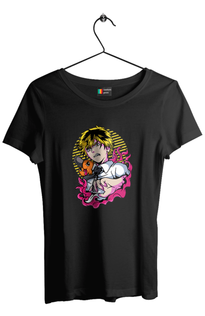 Women's t-shirt with prints Chainsaw Man. Anime, chainsaw man, demon, denji, manga, pochita, shonen. 2070702