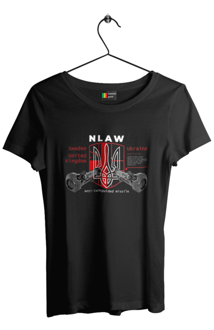 Футболка жіноча з принтом "NLAW". Caesar, himars, nlaw, patriot, weapon, zaluzhny. 2070702