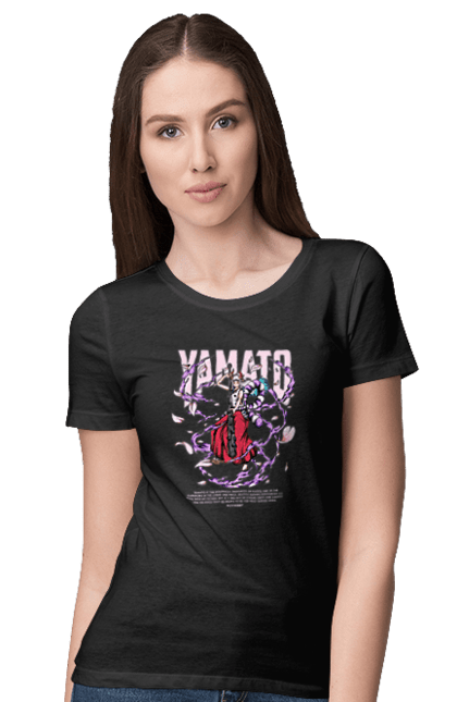 Women's t-shirt with prints One Piece Yamato. Anime, manga, one piece, pirates, straw hat pirates, yamato. 2070702