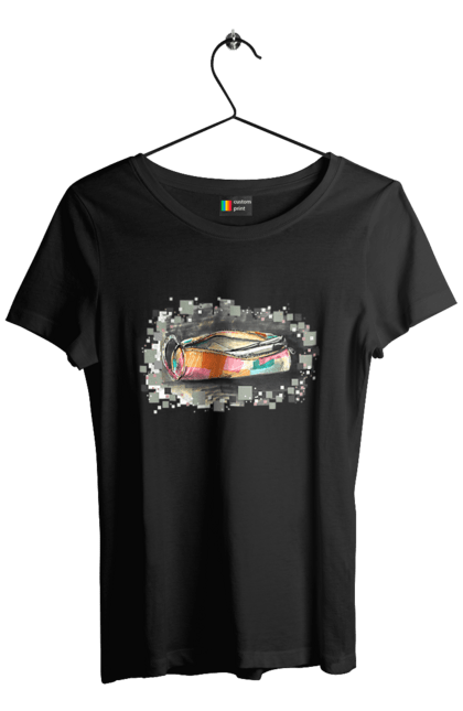 Футболка жіноча з принтом "Пенал Авторський малюнок". Ексклюзив, канцтовари, малюнок, малюнок від руки, олівець, пенал, ручка, школа. 2070702