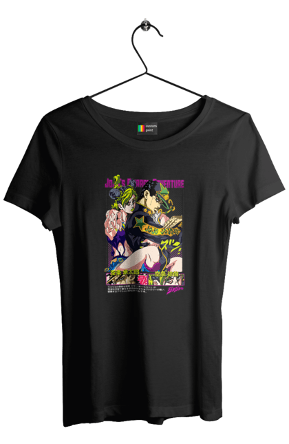 Women's t-shirt with prints JOJO Jolyne Cujoh. Anime, jojo, jojo`s bizarre adventure, jojo’s bizarre adventure, jolyne cujoh, manga. 2070702