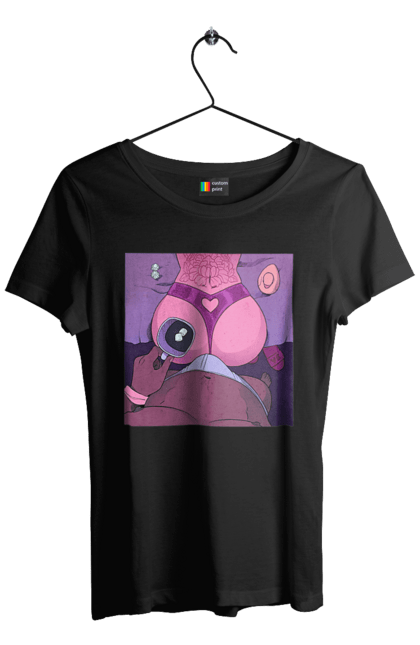 Футболка жіноча з принтом "Ранкова Кава З Жопкою". Гола, жопа, кава, труси. 2070702