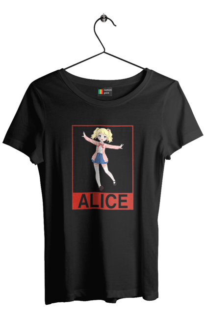 Women's t-shirt with prints Kiniro Mosaic Alice Cartelet. Alice, alice cartelet, anime, gold mosaic, kiniro mosaic, kinmoza, manga. 2070702