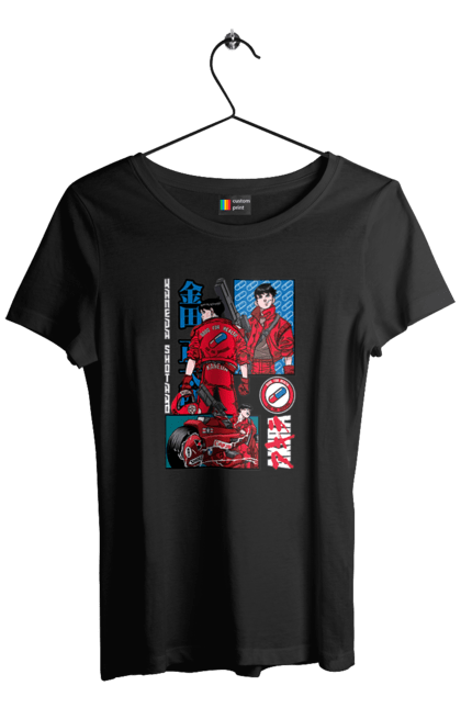 Women's t-shirt with prints Akira Shotaro Kaneda. Akira, anime, cyberpunk, manga, shotaro kaneda. 2070702