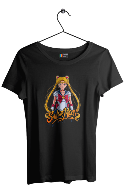 Women's t-shirt with prints Sailor Moon. Anime, drama, magical girl, sailor moon, tv series, usagi tsukino. 2070702