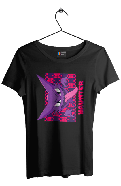 Women's t-shirt with prints Haunter. Anime, games, haunter, nintendo, pokemon, pokemon go. 2070702