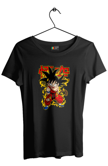 Футболка женская с принтом Жемчуг дракона Сон Гоку. Anime, dragon ball, manga, son goku, tv series, аниме, гоку, жемчуг дракона, манга, сон гоку. 2070702