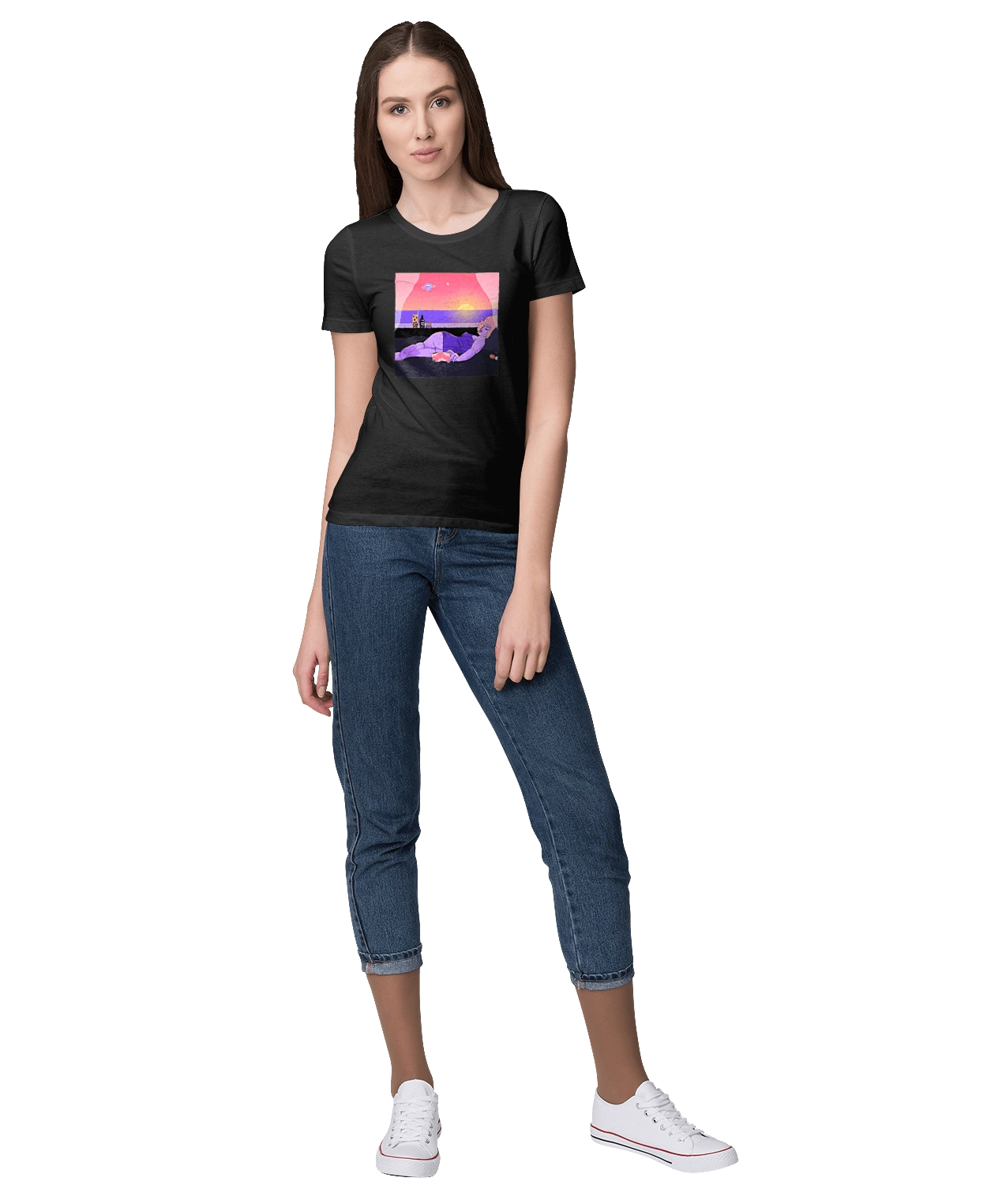 Фиолетовая Девушка На Отдыхе