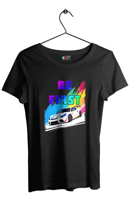 Women`s t-shirt with prints Race. Automobile, race, sport car, sports car. 2070702