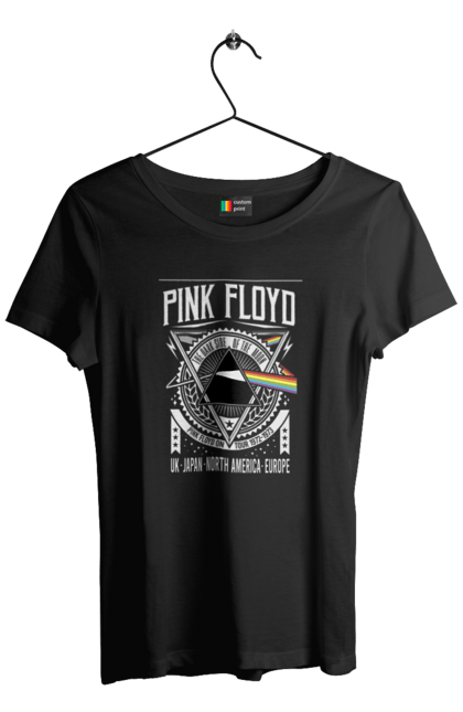 Футболка жіноча з принтом "Pink Floyd". Pink floyd, альбом, музика, пінк флойд, рок, рок група, темний бік місяця. futbolka.stylus.ua