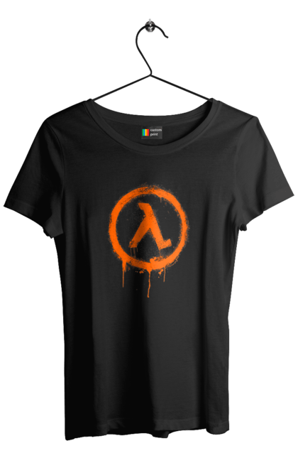 Футболка жіноча з принтом "Half Life". Half life, playstation, sega, sierra studios, геймер, гра, етап, комп`ютерна гра, мережева гра, місія, пройшов, рубилово, сюжет. 2070702