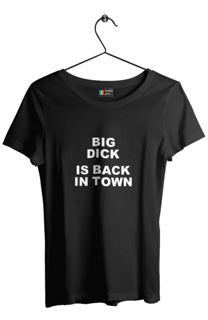 Футболка женская с принтом Возвращение. Mem, prikol, большой член, возвращение, конец, конец войне, шутка, юмор. 2070702