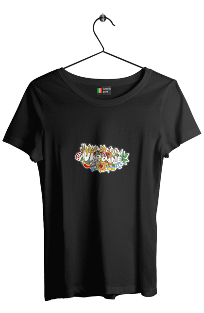 Футболка жіноча з принтом "Україна". Народи, символіка, україна. 2070702