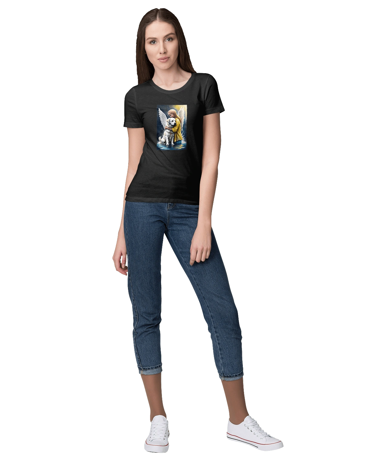 Дівчинка та собака ангел [память загиблим тваринам]